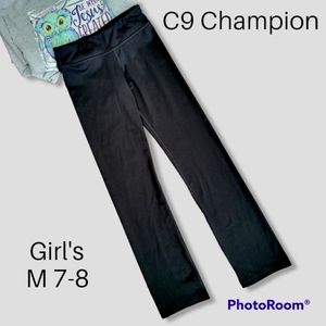 COPY Girls Champion Leggings Size M 7-8 Black DuoDry Girls C9 Champion Tights